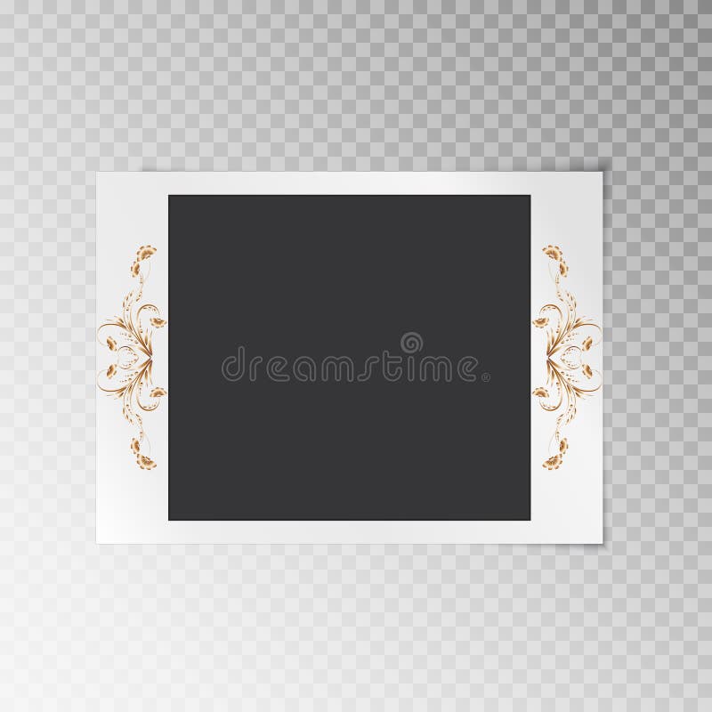 Photo Frame with Gold Flowers Stock Vector Illustration of decoratively, deco 95072764