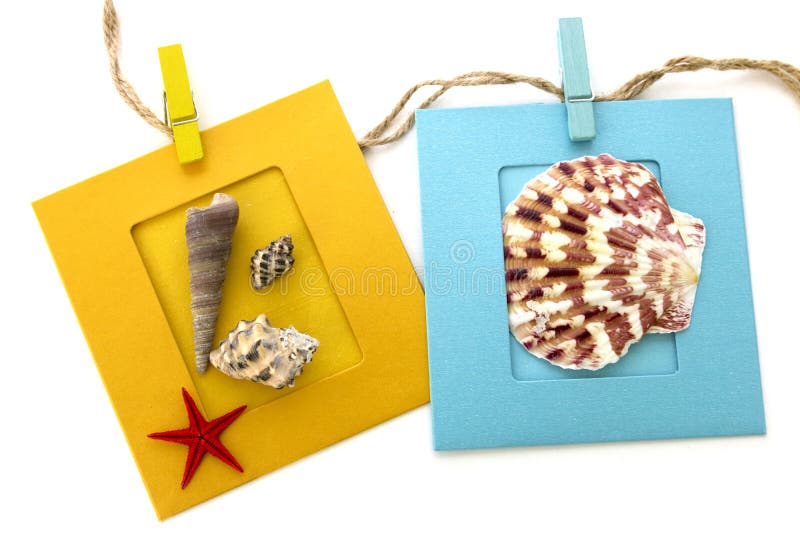 Seashell Beach Frame stock photo. Image of background 19964228