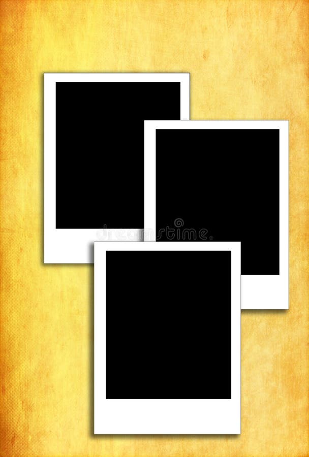 Photo frame on vintage paper stock images