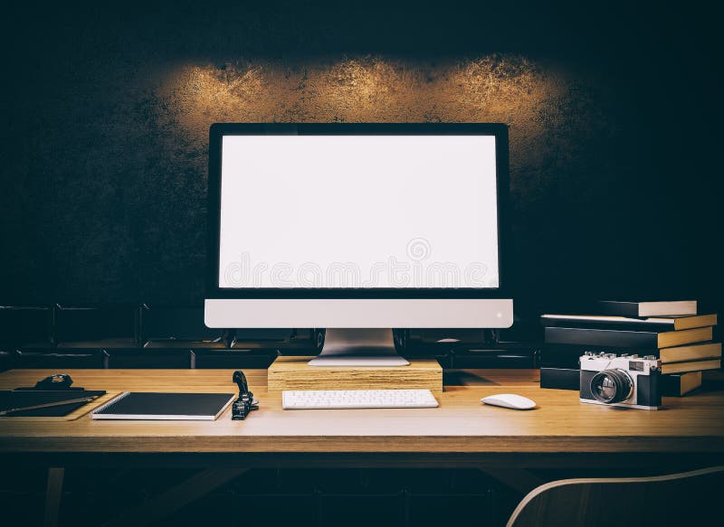 Photo of generic design computer screen on the stock photography