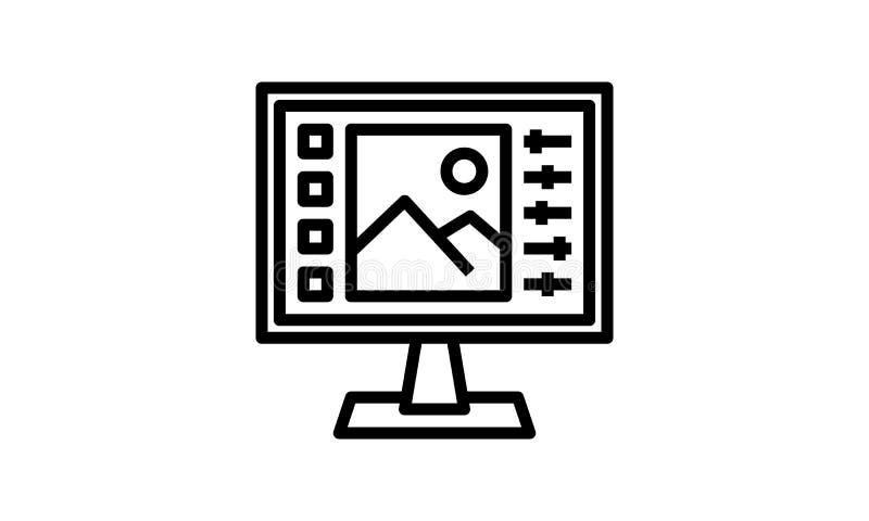 Photo or Graphic Editor on Desktop Computer Monitor Vector Icon, Flat Cartoon Pc Screen with Design or Image Editing Software or P Stock Illustration - Illustration of graphic, vector: 213933346 Photo or Graphic Editor on Desktop Computer Monitor Vector Icon, Flat Cartoon Pc Screen with Design or Image Editing Software or P Stock Illustration - Illustration of graphic, vector: 213933346