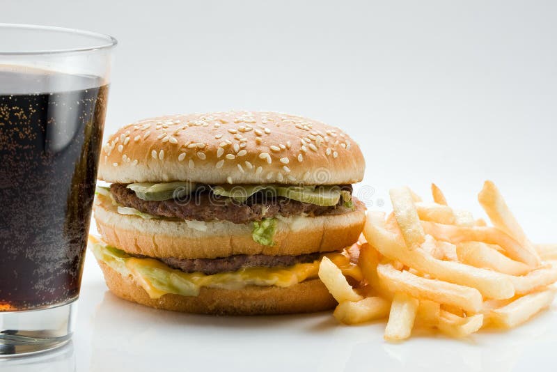 Hamburger French Fries and Cola