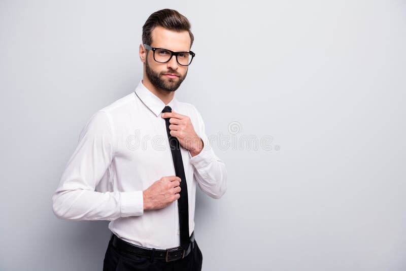 Photo of Handsome Young Macho Business Man Preparing for Corporate ...