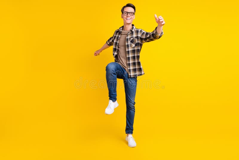 Photo of Inspired Dreamy Guy Dance Enjoy Party Wear Plaid Shirt Jeans ...
