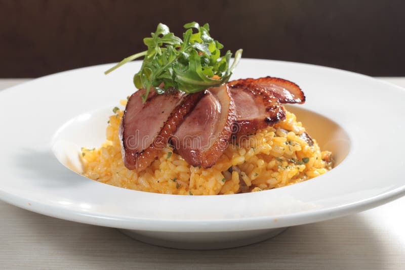 Photo Italienne De Cuisine De Risotto Photo stock Image du vert