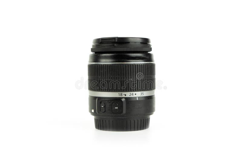 Photo lens isolated on a white background stock image