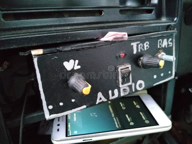 Photo of the Music Player in the Car. Stock Image Image of player