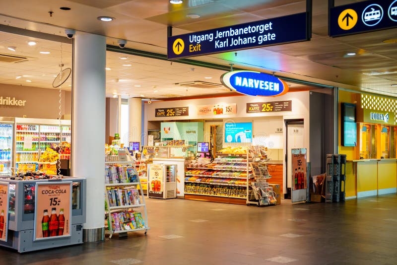 Photo of a Narvesen Store in Oslo Norway Editorial Stock Image Image
