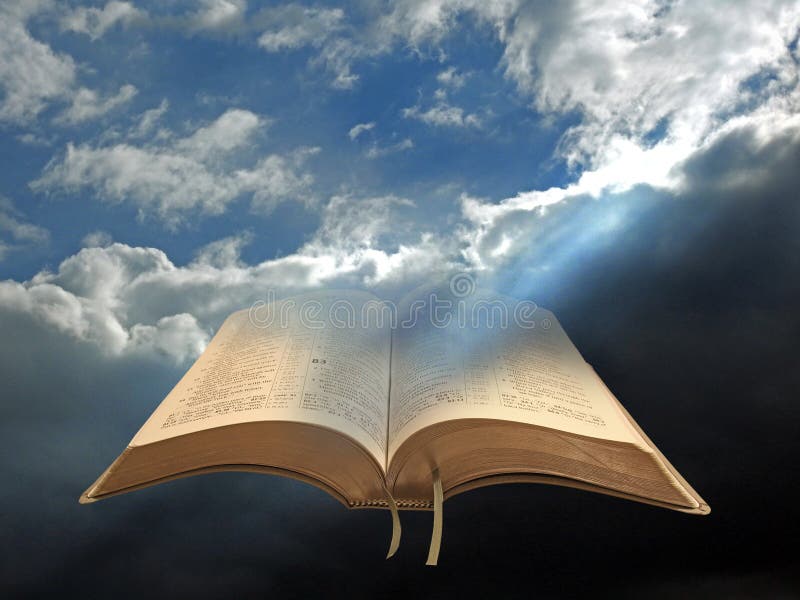 Divine spiritual light for all mankind bible open royalty free stock image Divine spiritual light for all mankind bible open royalty free stock image