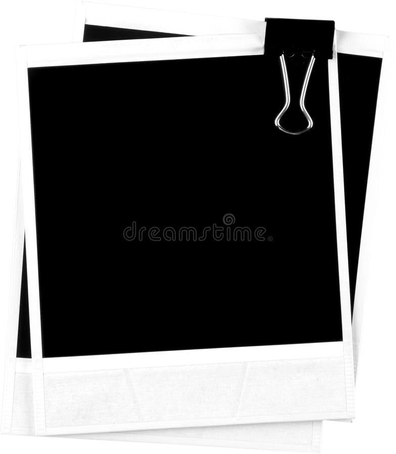 Sturen Laboratorium Straat Two Blank Polaroid Frames with a Paper Clip - Stock Image - Image of  announcement, equipment: 110844167