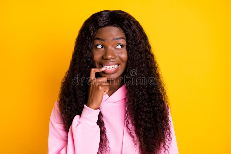 African American Woman Biting Finger Stock Photos - Free & Royalty-Free  Stock Photos from Dreamstime