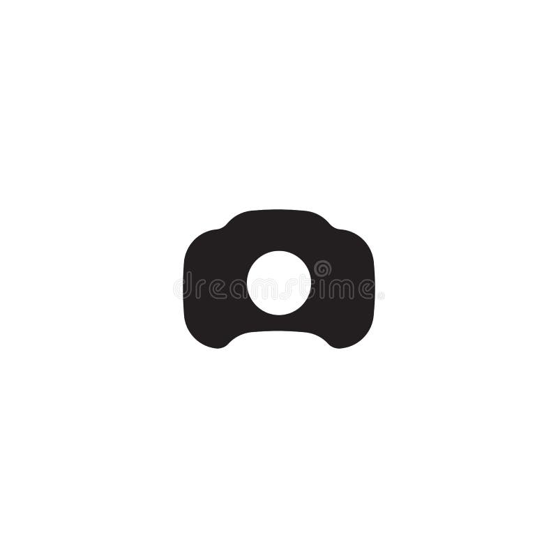 Photo portrait logo. Photographer Vector black silhouette. Photo studio emblem template on white background. vector illustration Photo portrait logo. Photographer Vector black silhouette. Photo studio emblem template on white background. vector illustration