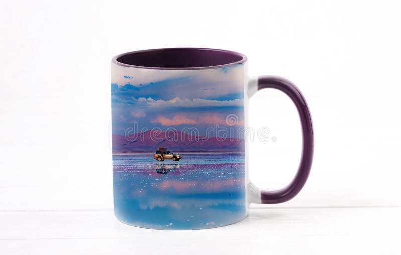 Photo print on cup stock photo. Image of template, tableware 222113122