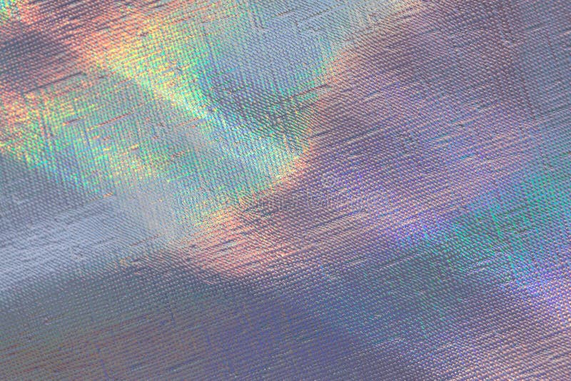 Crumpled Holographic Wrapping Paper With Shiny Effect Close Up Top