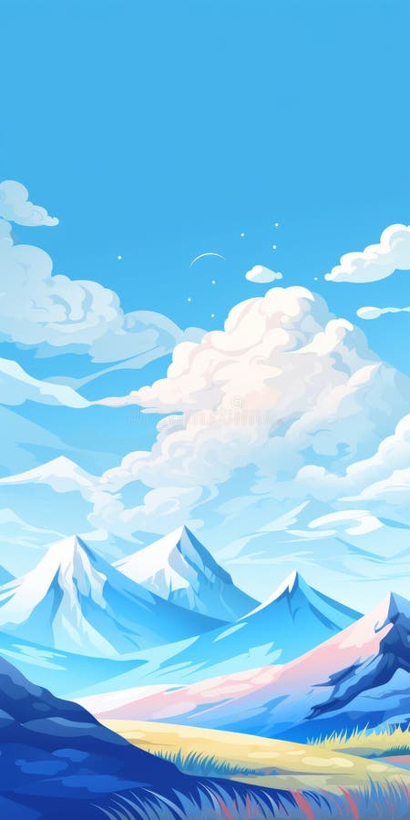 Aesthetic Forest Lake & Mountain Anime Background Wallpapers