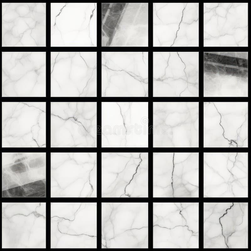 Realistic Textured Square Marble Tiles Glazed Surfaces and