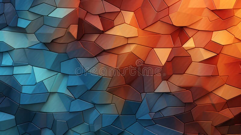 Colorful Triangular Shapes Abstract Background With Saltillo Texture vector illustration