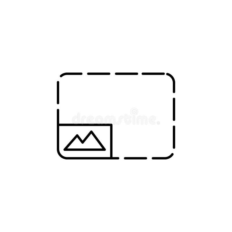Photo size sign icon. Element of image sign for mobile concept and web apps illustration. Thin line icon for website design and vector illustration