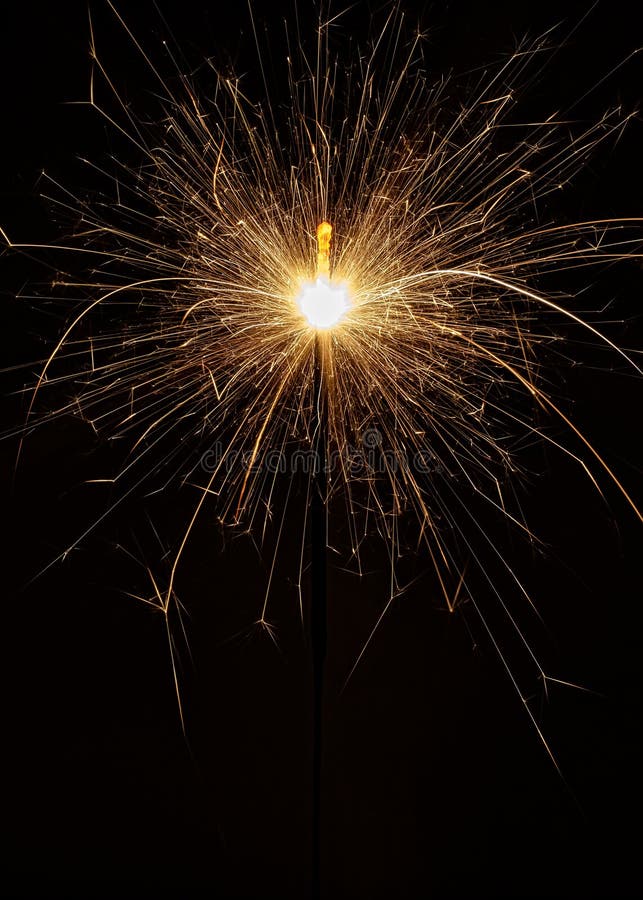 Sparkler Birthday Candle on Dark Background Stock Image Image of black, decoration 143719399