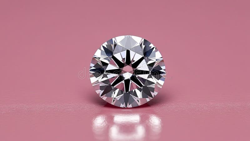 This photo Sparkling Diamond on Pink Background royalty free illustration