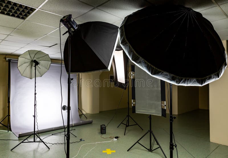Photo studio equipment stock photo. Image of back, light 18476928