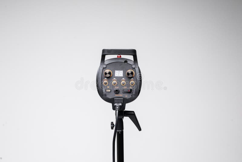 Photo Studio Flash Lighting Equipment Isolated on White Background