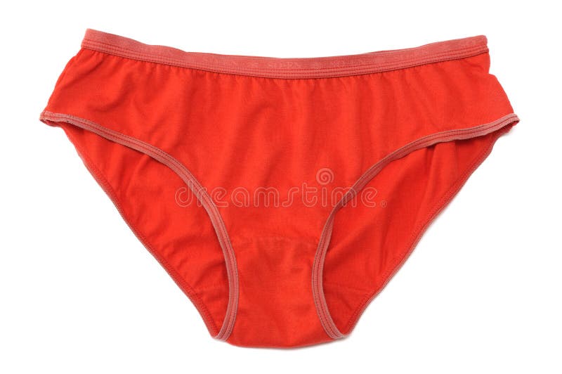 A bright red colored pantie for women