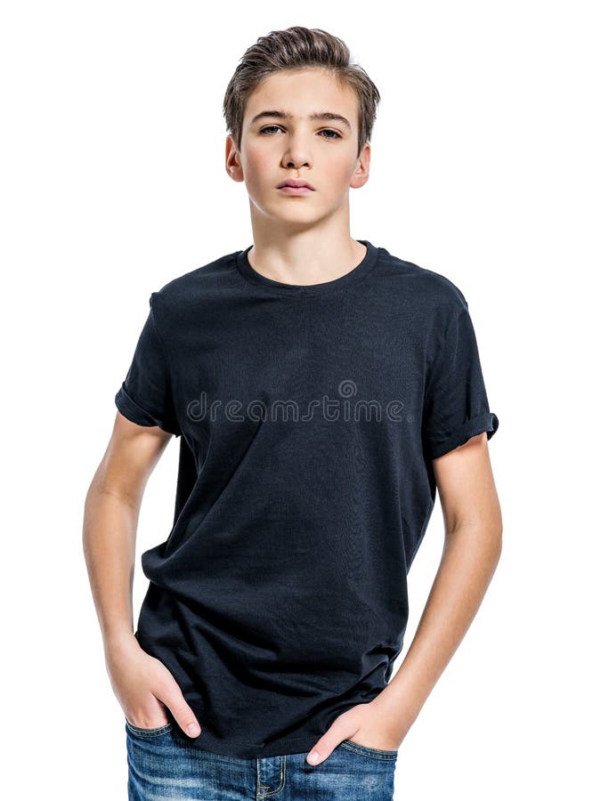 Photo of Teenage Handsome Guy Posing at Studio Stock Image - Image of ...