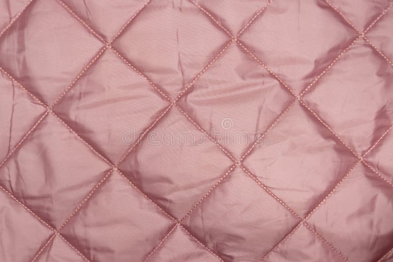 Pink Quilted Leather. Stylish Background Pattern. Stock Photo Image