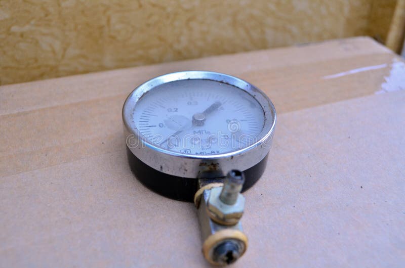 Photo of Used Pressure Gauge Stock Image Image of equipment, steel