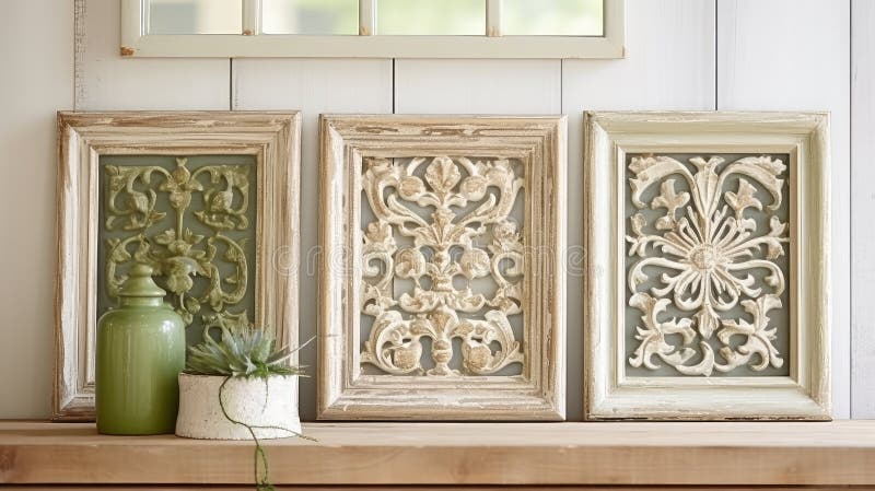 Photo wall picture and frame stock illustration