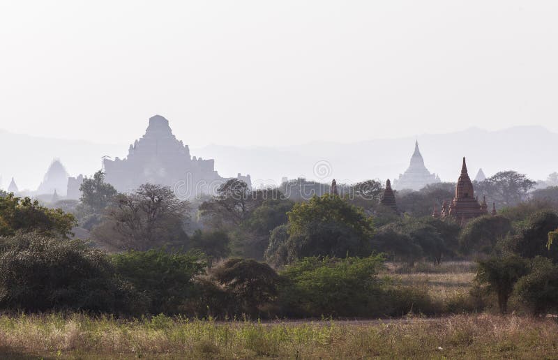 Templele din Bagan Myanmar royalty free stock photos