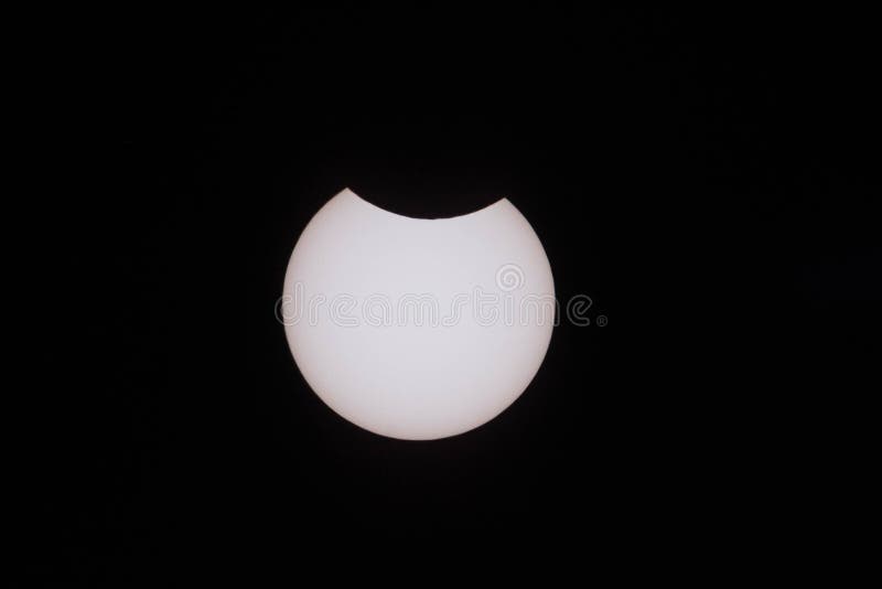 The solar eclipse on June 10, 2021, photographed from south-west Poland. royalty free stock photo