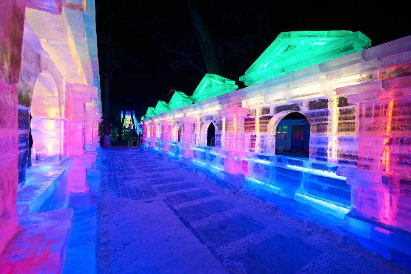 The gallery of ice engraving night scape