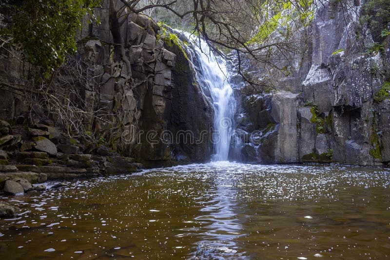 Photo of Waterfall mountain view close up stock photos Photo of Waterfall mountain view close up stock photos