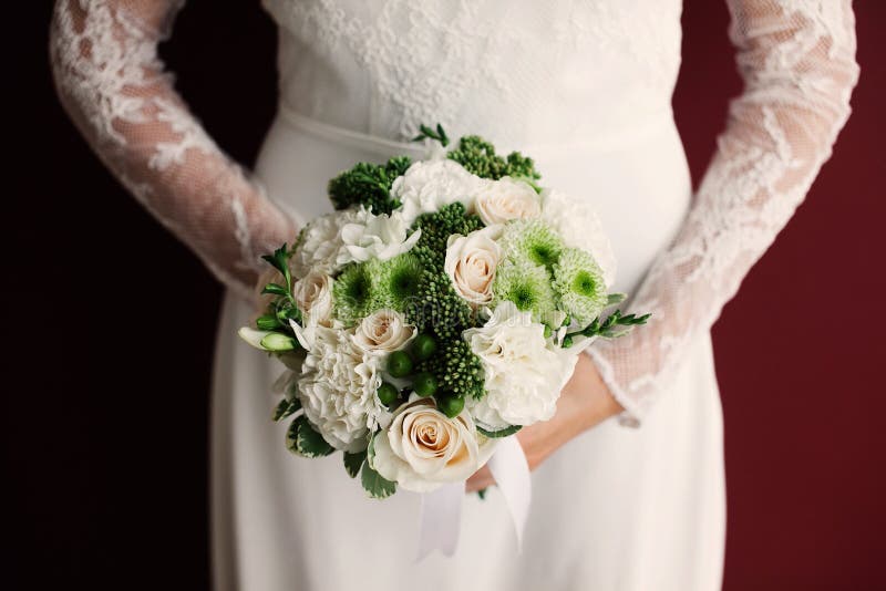 Elegant wedding bride bouquet with roses royalty free stock image Elegant wedding bride bouquet with roses royalty free stock image