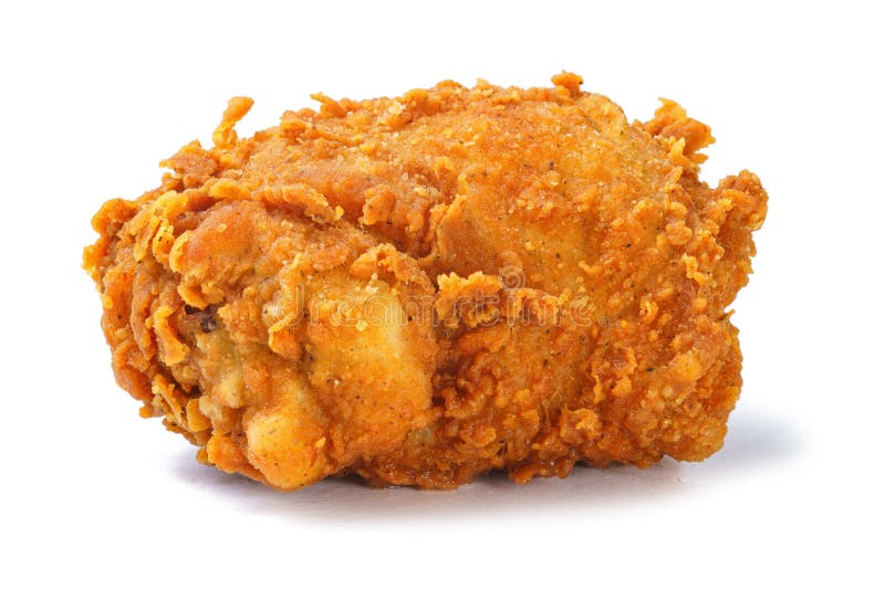 Photo of Breaded Crispy Fried Chicken Leg on White Background Stock Photo Image of yellow