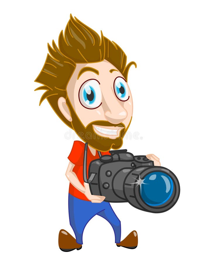 Photografer divertente illustrazione di stock Photografer divertente illustrazione di stock