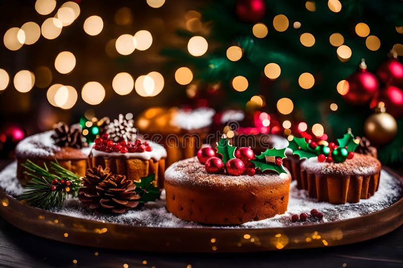 A Photograph that Captures the Essence of Festive Indulgence: a Decadent Display of Christmas 