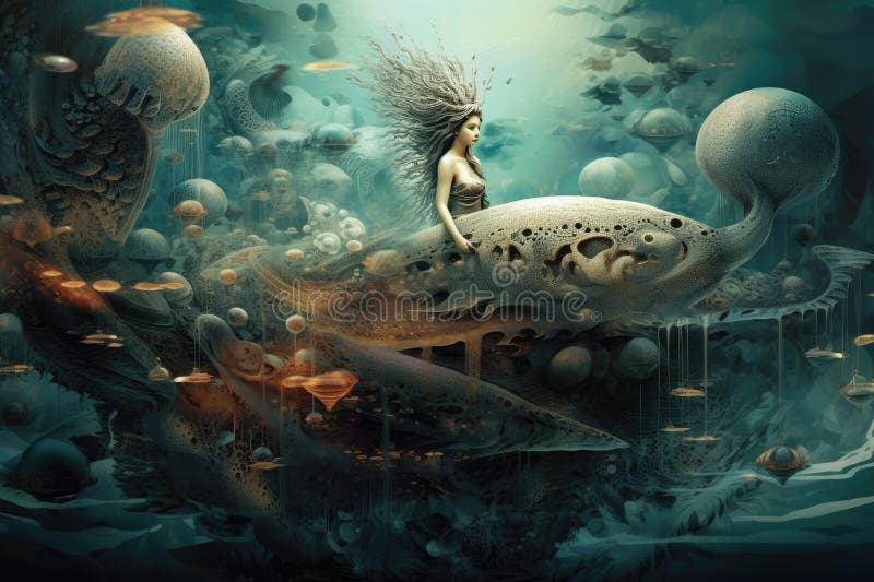 Fantastic Surreal Portrait Surreal Blend of Elements. Generative AI ...