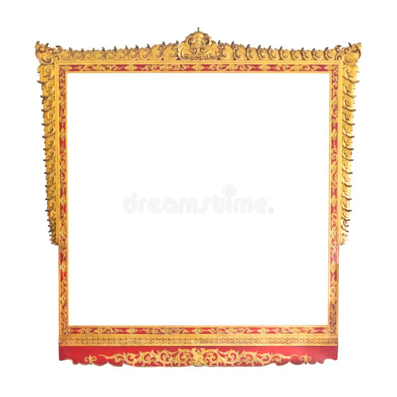 Frame of Thai Style Classic Art Stock Photo Image of handmade, golden