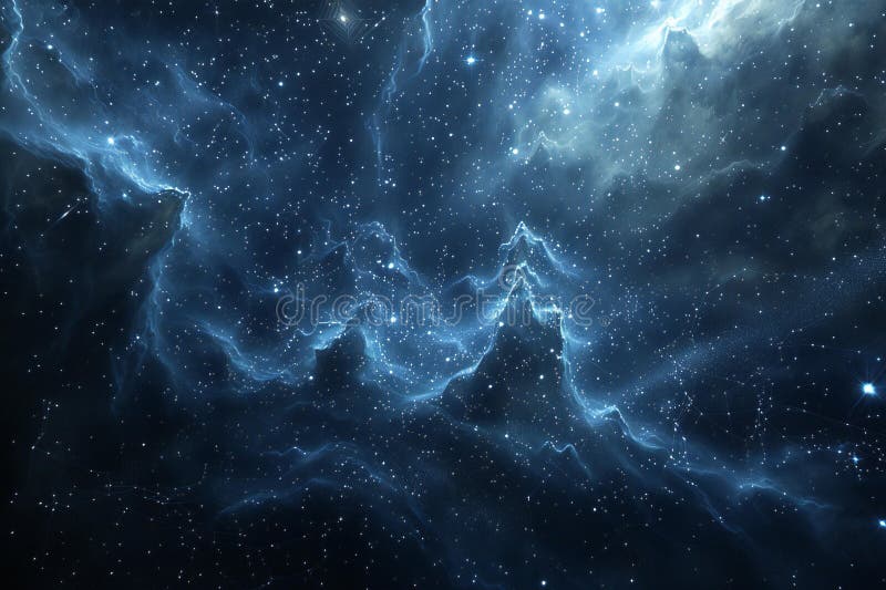 Photograph showcasing star clusters and galaxy's in the inner space wallpapers royalty free illustration