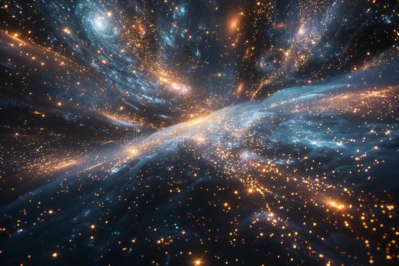 Photograph showcasing star clusters and galaxy's in the inner space wallpapers vector illustration