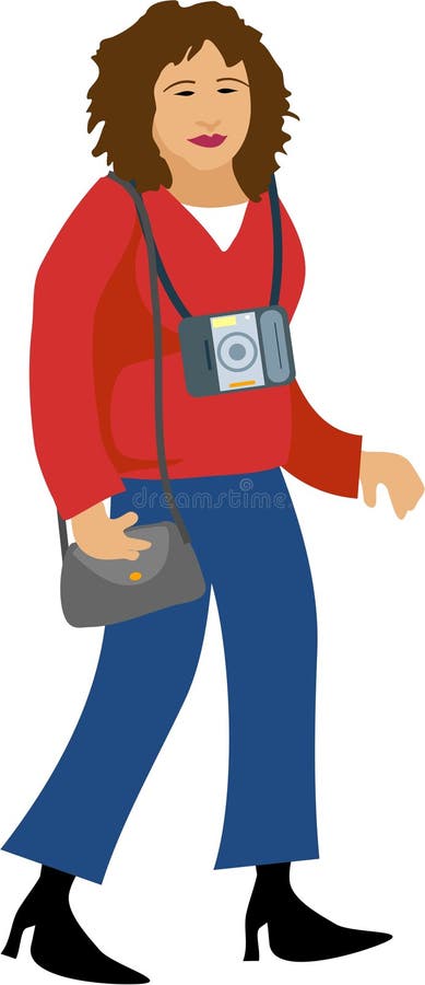 Download Photographe féminin illustration de vecteur. Illustration du handbags - 71099