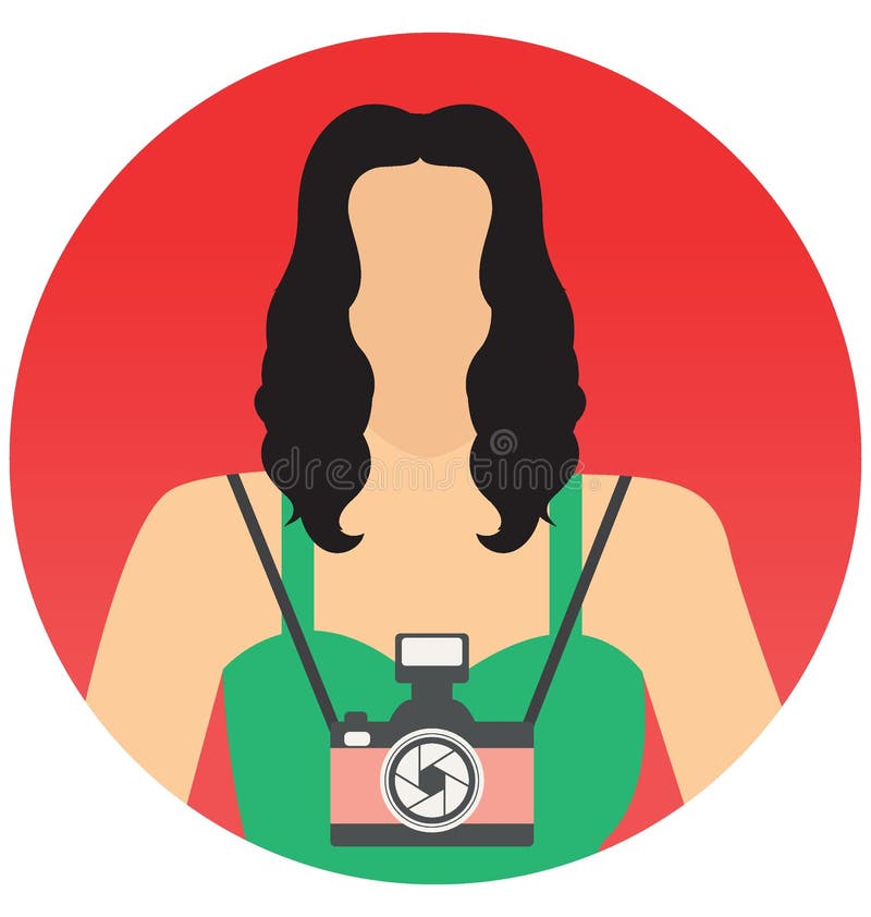 Photographe féminin Vector Illustration Icon qui peut facilement modifier ou éditer illustration de vecteur Photographe féminin Vector Illustration Icon qui peut facilement modifier ou éditer illustration de vecteur