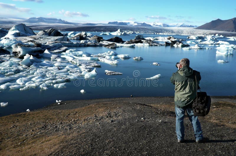 Photographe sur l'emplacement - Islande image stock Photographe sur l'emplacement - Islande image stock