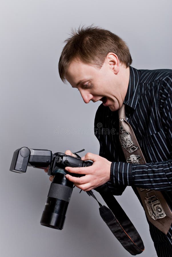 Photographer with camera