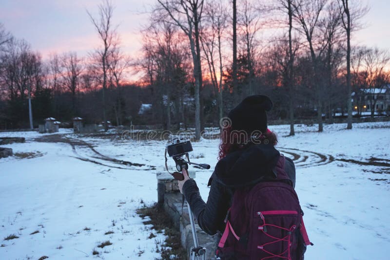 Photographer in the sunset