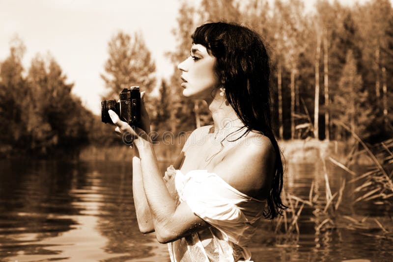 Photographer in water