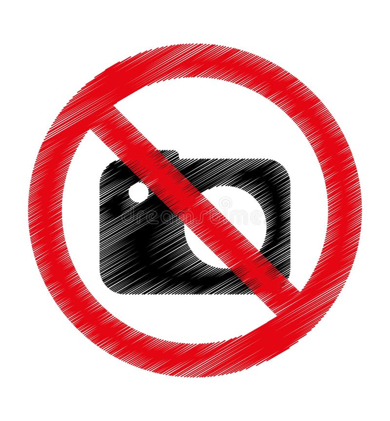 Photographic Camera Denied Sign Stock Illustrations 5 Photographic